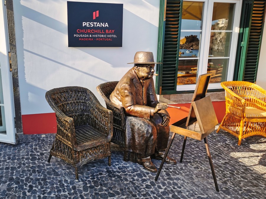 Rzeźba Winston Churchill w Câmara de Lobos