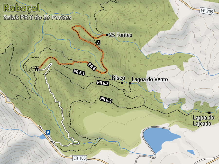 Mapa szlaku do 25 Fontes (PR6)